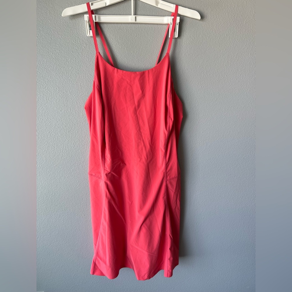 Athleta pink built-in shorts Infinity athletic mini dress Women’s size 1X